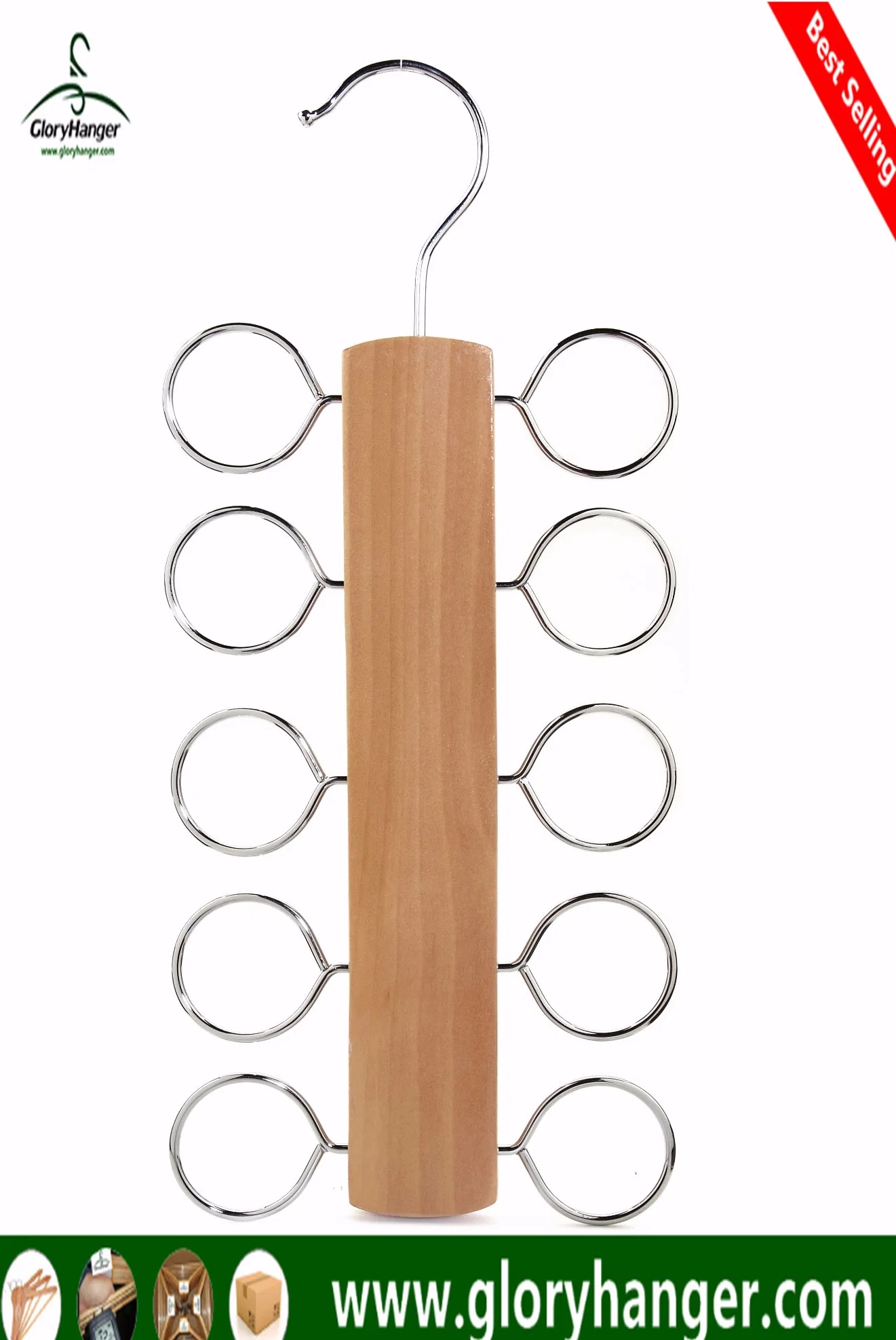 Bufanda de madera percha, correa Mostrar Mayorista/Proveedor Rack