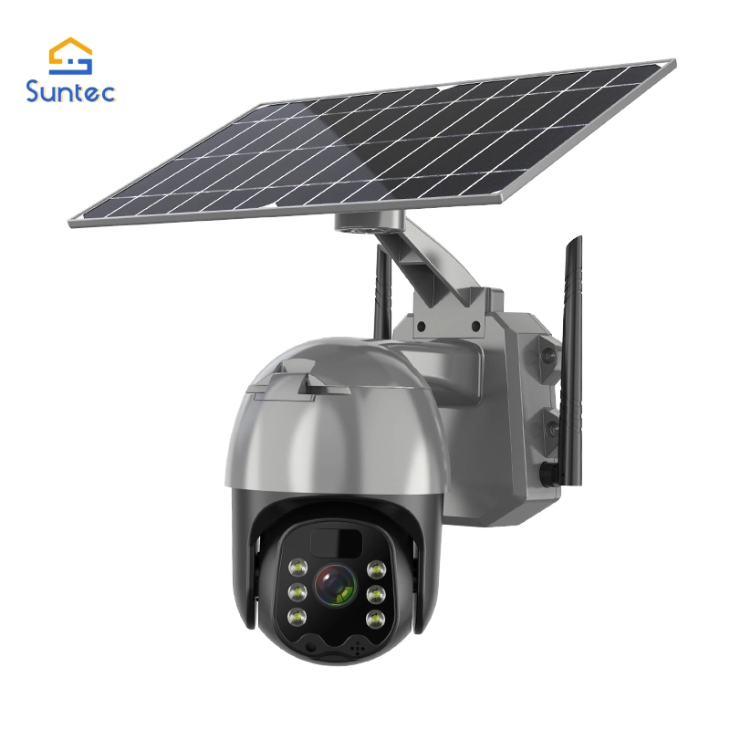Tuya 4G/Wireless WiFi câmera digital a cores exteriores à prova de segurança CCTV Dome PTZ Solar PIR IP Audio Câmara da Bateria