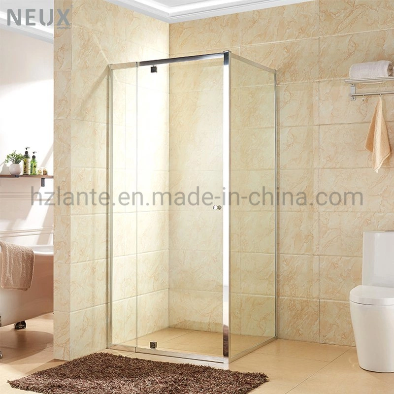 Venda de banho quente simples de vidro de 6 mm de duche com dobradiça Pivô (TSE P8080)