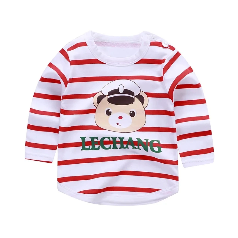 100% Cotton Long Sleeve Shirt Leisure Children Top Comfortable Clothes for Kids