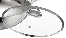 Best Selling Stainless Steel Wok and Frypan Cookware with Steel Handle