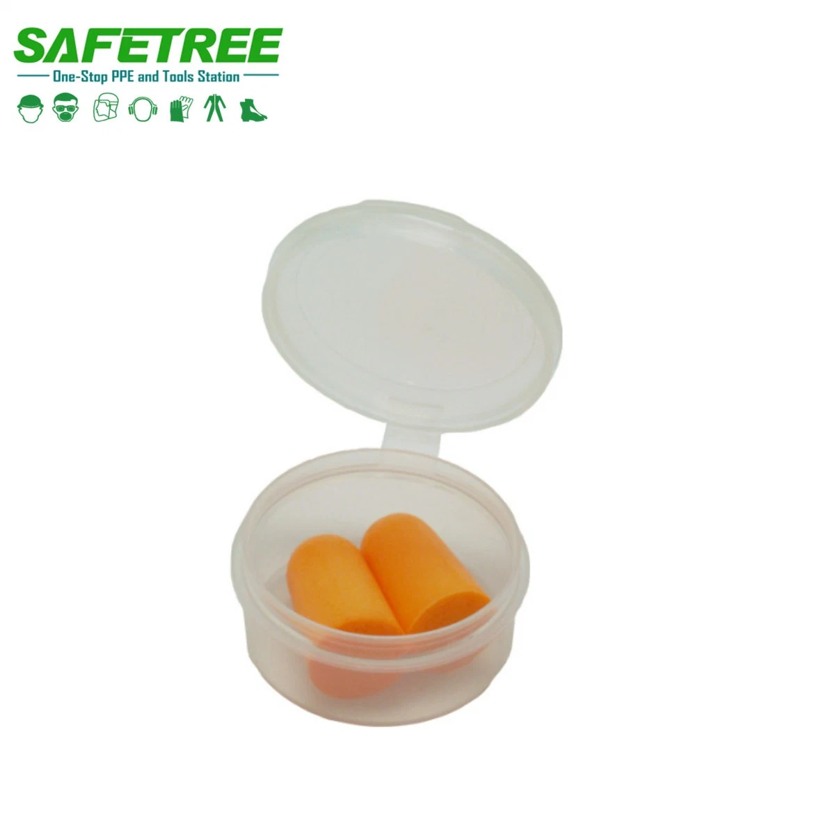 Disposable PU Foam Ear Plugs Hearing Protection with PP Round Box