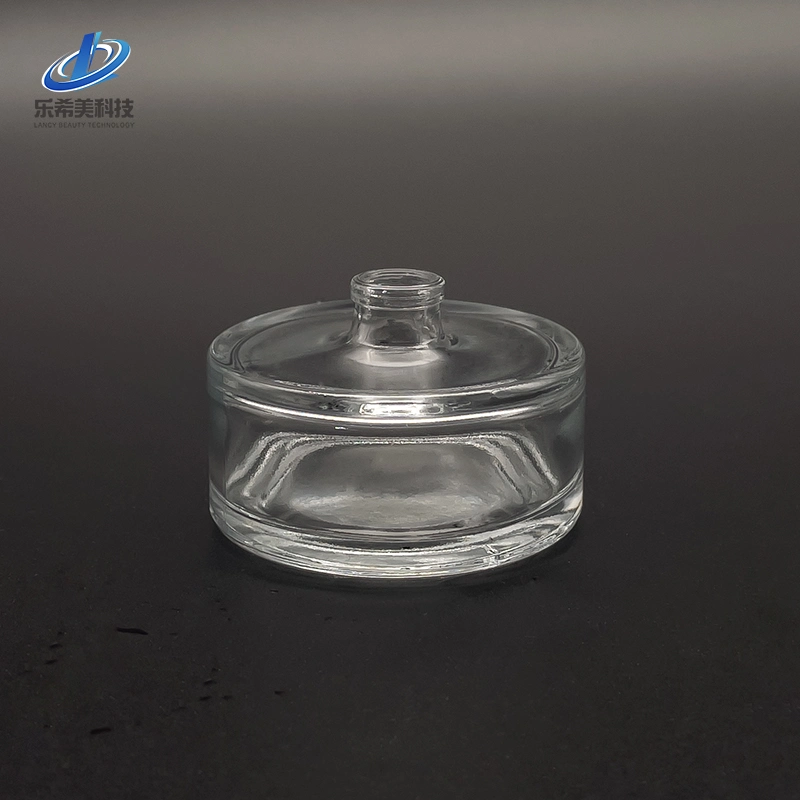 Empty 25ml Glass Perfume Bottle Round Shape No Thread Screw Bottleneck Sealing with Crimped Sprayer Cosmetic Packaging Mist Pump Sprayer Bottle