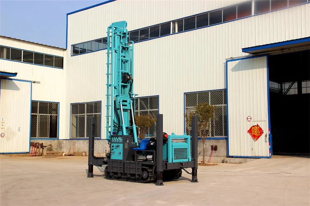 Crawler Type Gasoline Diesel Engine Hydraulic Borehole Water Well Drilling Rig Machine