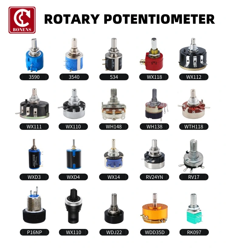 Multiturns Multi-Turn Adjustable Ceramic Trimmer Potentiometer 1K 102 203 20K Ohm Trimpots 500K 5K Trimming Potentiometer