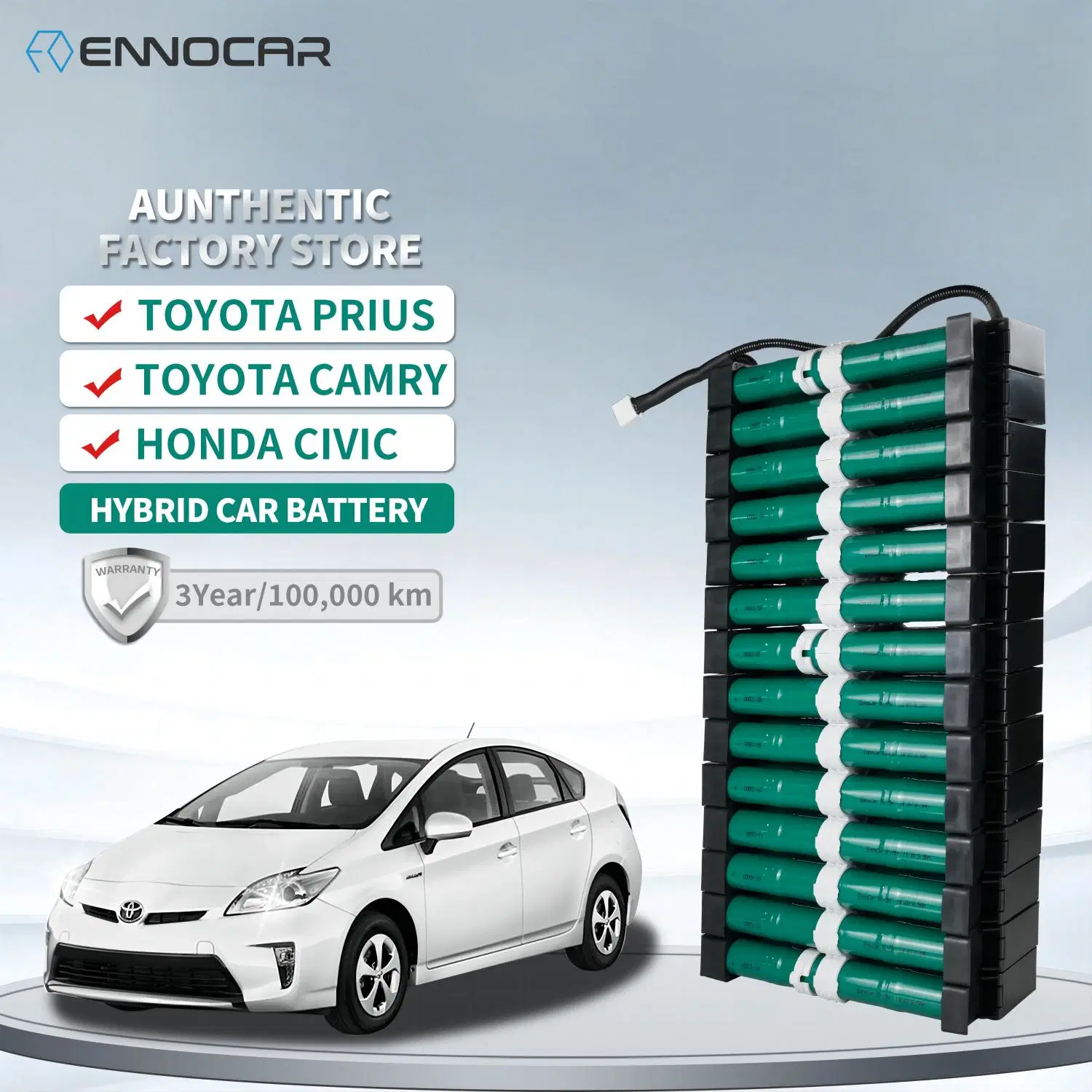 Batterie de voiture hybride Ni-MH de haute qualité 7,2V 14,4V 6,5Ah pour le remplacement des batteries de voiture Toyota Prius