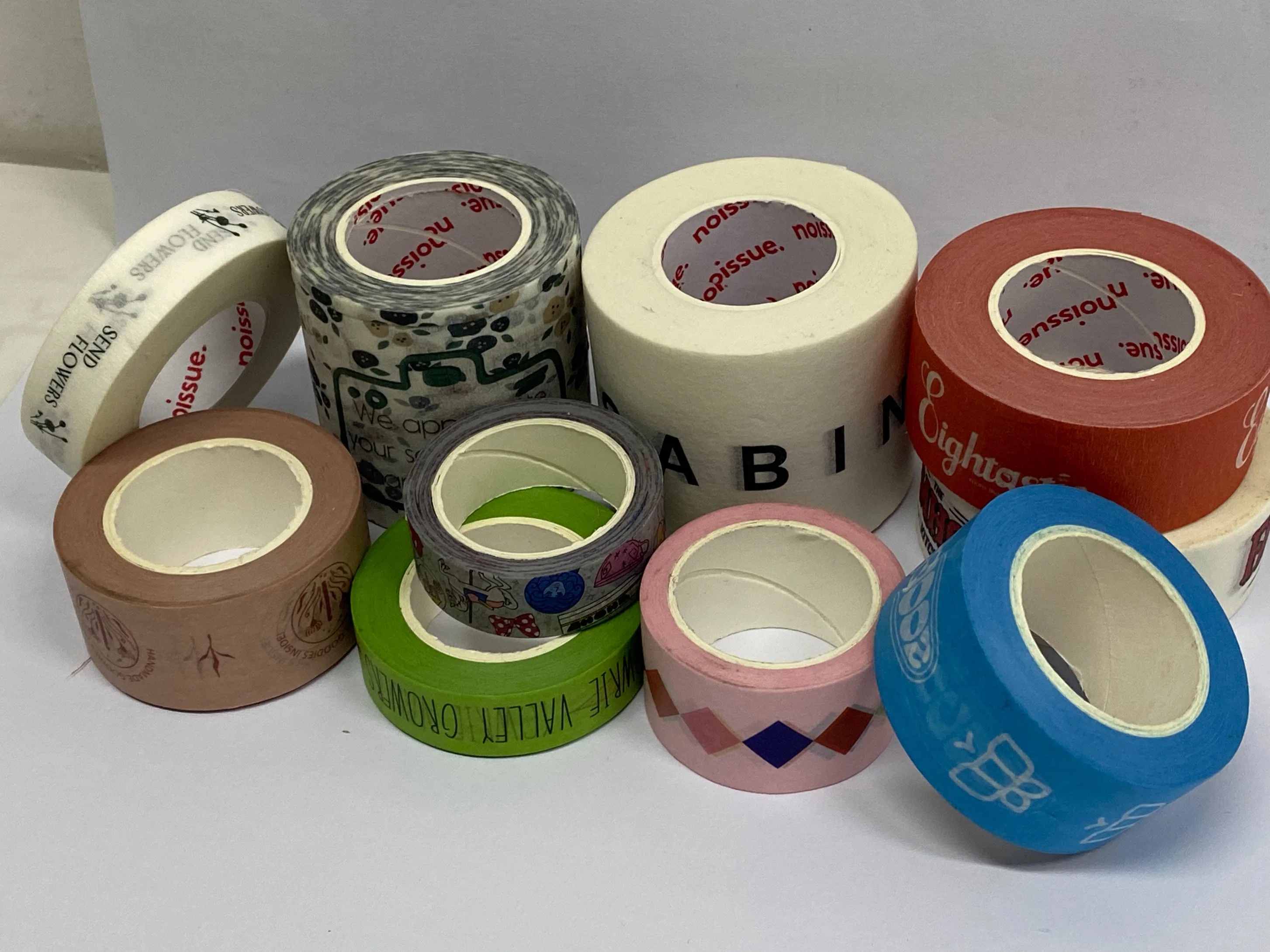 OEM Colorful Japanese Paper Masking Adhesive Washi Tape Sticker Stationery Use for Gift Wrapping and Decoration