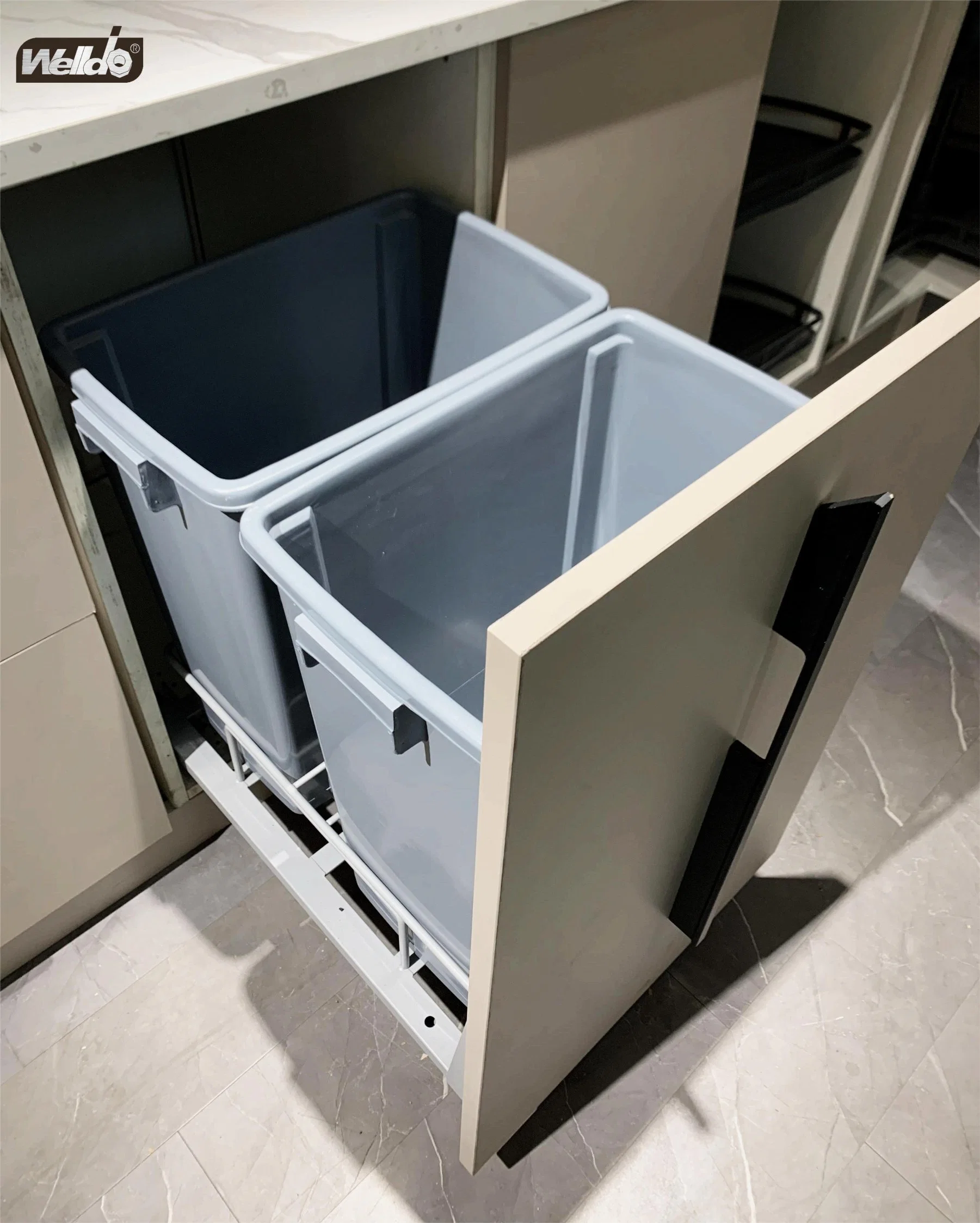 Furniture Hardware Kitchen Cabinet Storage Rack Pull out Waste Bin