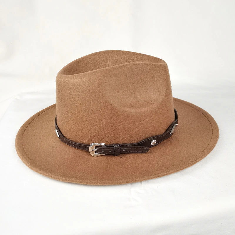Remaches de estampado cinturón marrón de la correa de accesorios de prendas de vestir Hat