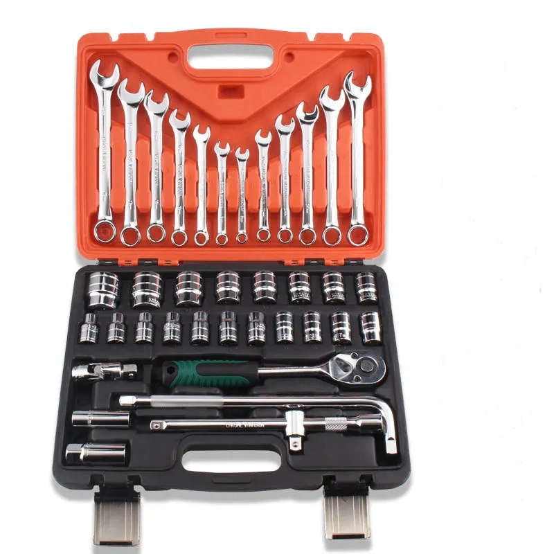 Набор торцевого ключа для тяжелых условий эксплуатации для домашнего ремонта 37PCS оптом Набор ручных инструментов