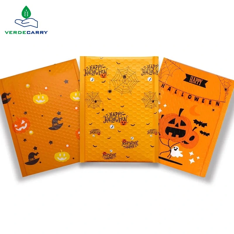 Wholesale/Supplier Custom Printing Halloween Wrapping Courrier Bags Composite Eco-Friendly Express Shipping Mailers Brown Craft Kraft