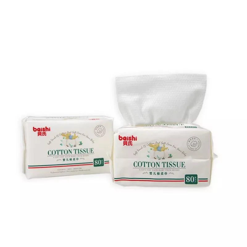 Nouvelle arrivée Échantillon gratuit de lingettes en coton doux OEM Lingettes ménagères hydrosolubles sans danger Lingettes jetables pour bébé en coton doux et doux pour la peau.