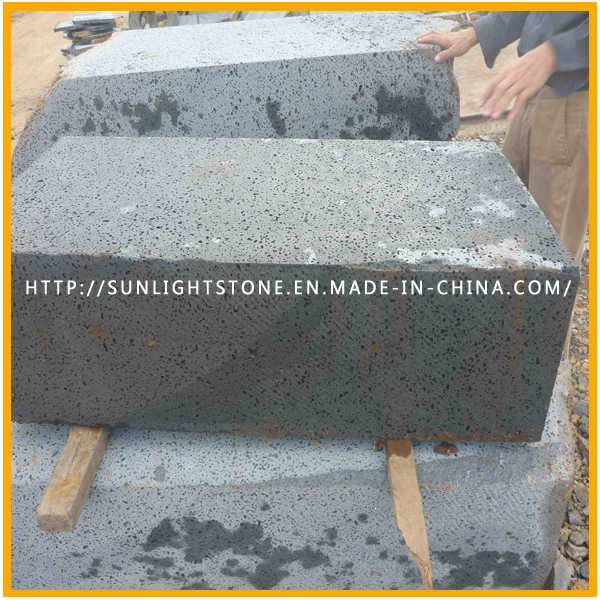 Natural Honed Hainan Black Basalt Tiles for Flooring and Wall