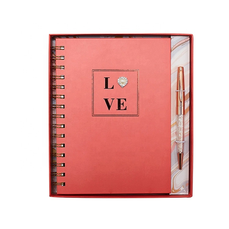 Notebook and Pen Set Custom Printing Spiral Notebook Hot Sale Office Stationery Gift Set