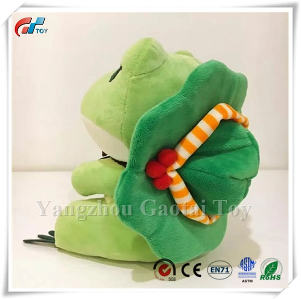 Kawaii Plüsch Puppe Spielzeug Reisen Frosch Zwei Dimensionen Cure Throw Kissen mit abnehmbarem Hut Soft Anhänger Zeug Spielzeug für Erwachsene Kinder