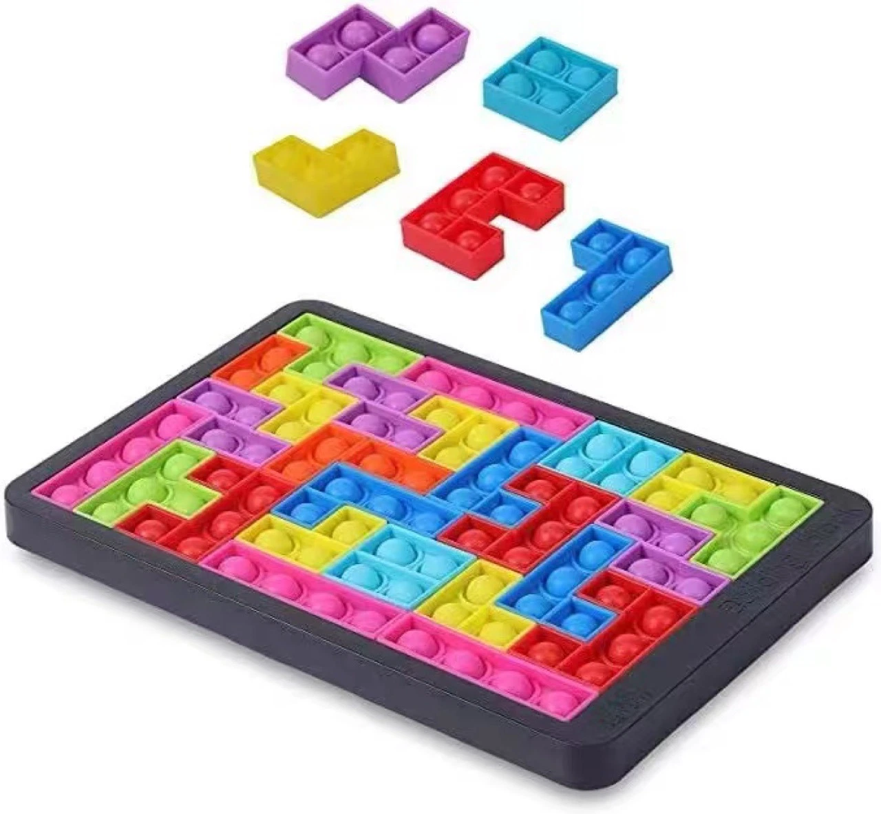 Wholesale Amazon Silicone Kids Educational Toys Creative Magic Cube Pop Stress Relief Jigsaw Puzzle