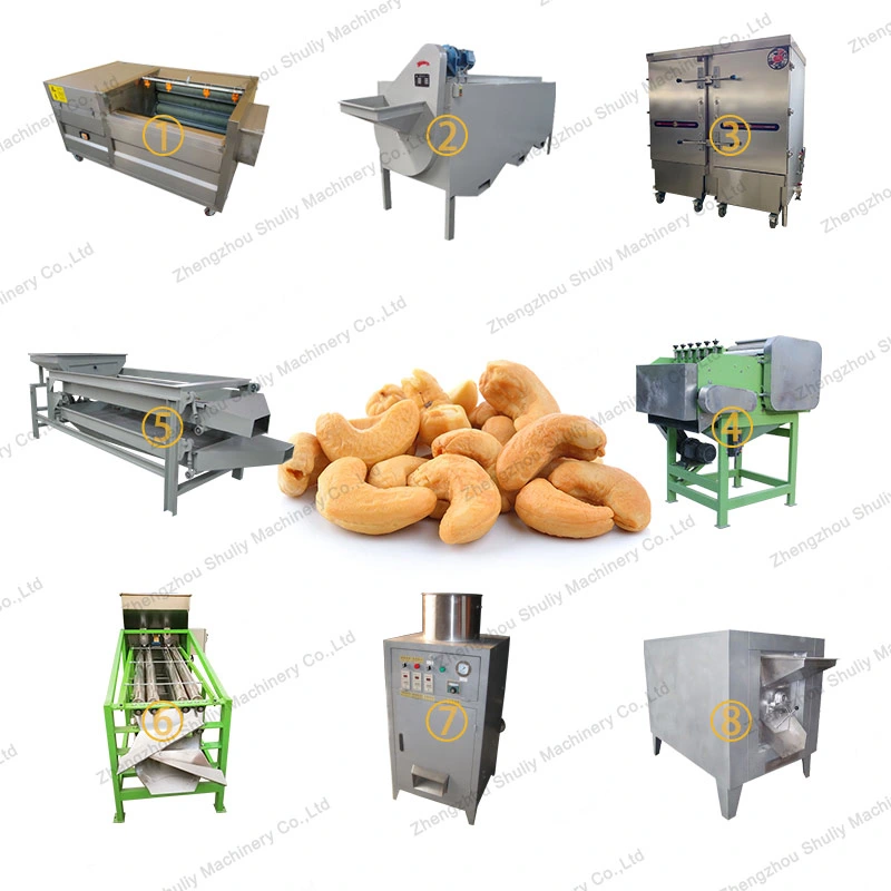 Raw Cashew Nut Processing Small Scale Machine Cashew Nut Sheller Production Line