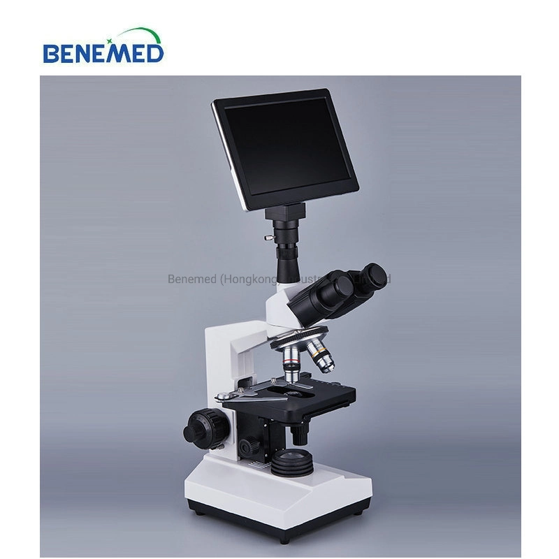 El uso de laboratorio Binocular Microscopio de la pantalla LCD en venta