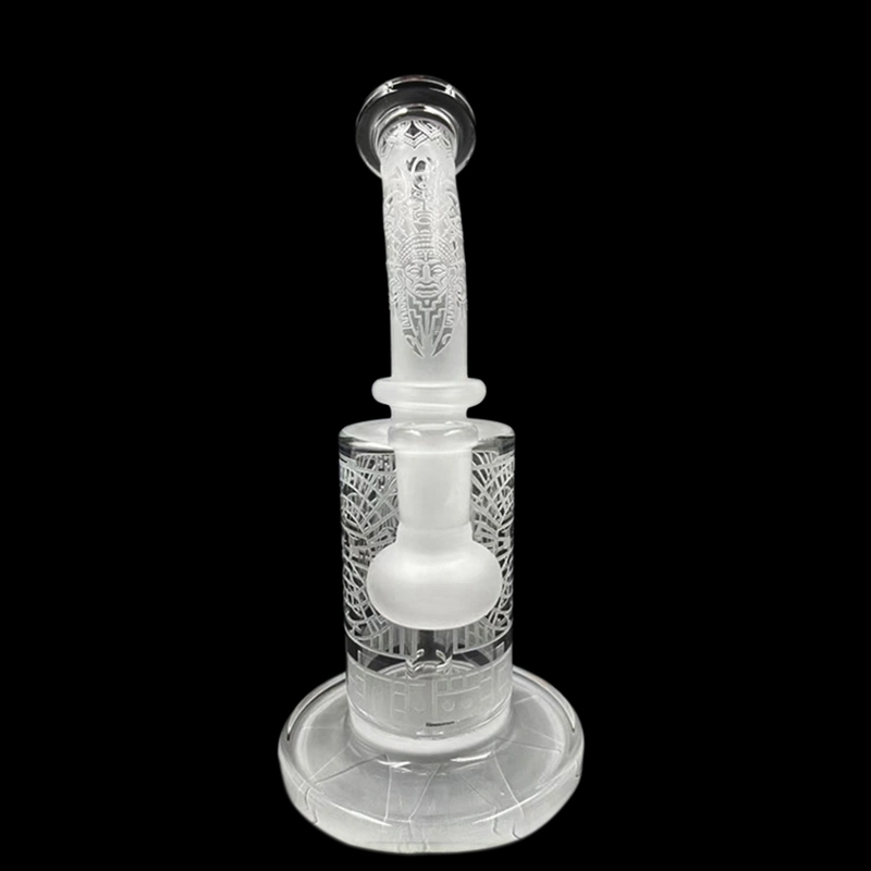 Sirui Smoking Set Glass Pipes Glass Art Sand Blast with Quartz Banger Ice Crack Base Concentrate Rig Ash Catcher Glass Smoking Water Pipe