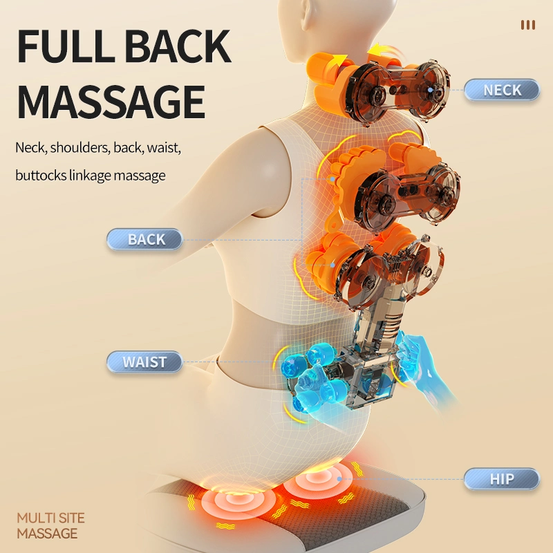 Tragbarer Massagesessel Kneten Rücken Hals Massagegerät Home Office Sitz Shiatsu Massage Kissen mit Wärme