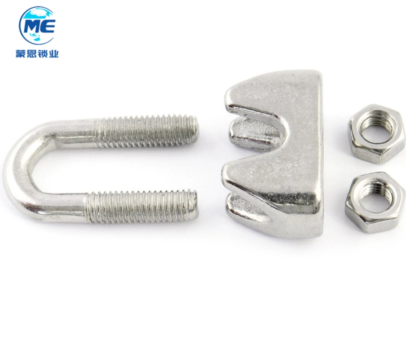 Rigging Hardware Wire Rope Clamp DIN741 Lifting Stainless Steel U Bolt Saddle Fastener