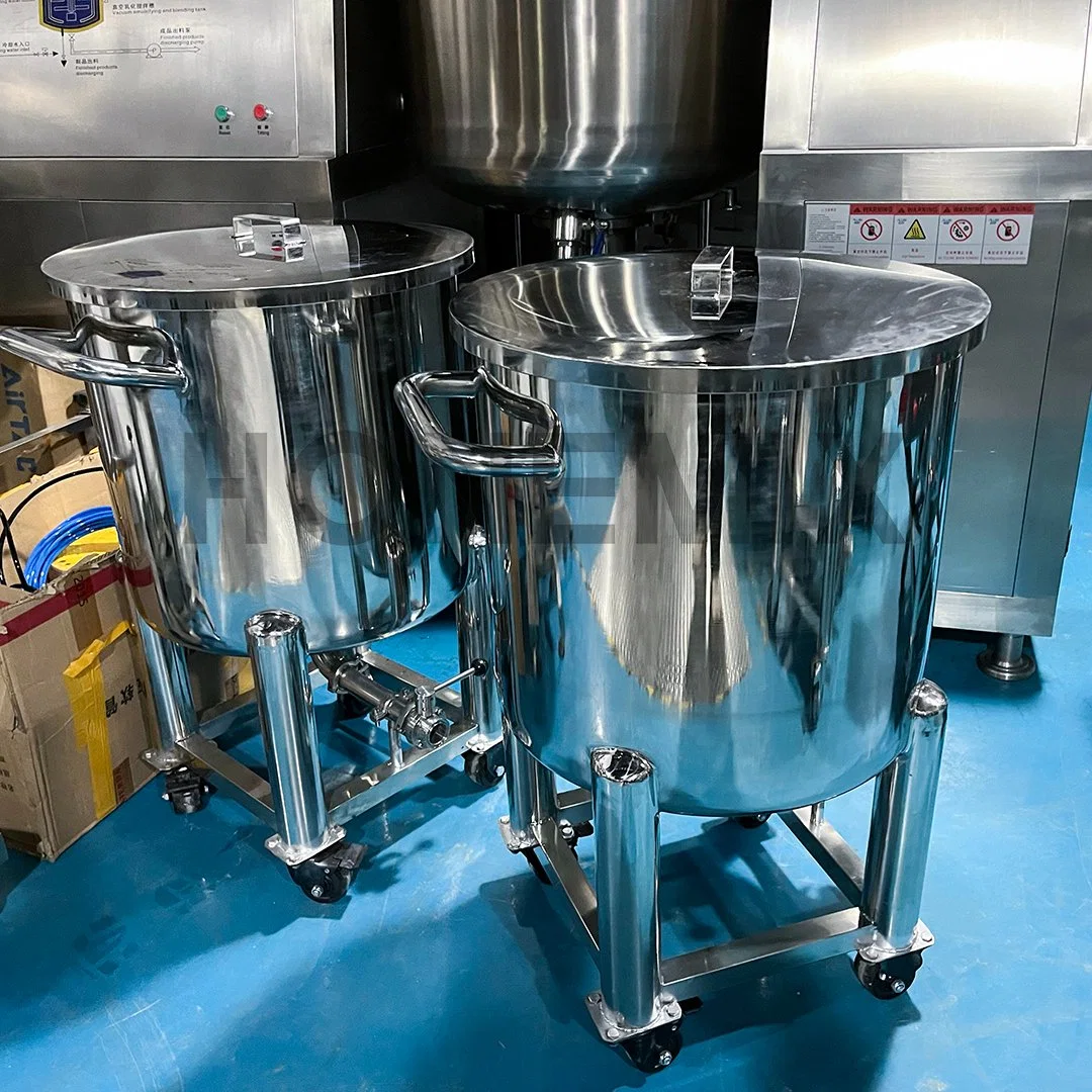 Honemix Vertical de acero inoxidable sanitario de alimentos líquidos cosméticos preparación química tanque de almacenamiento