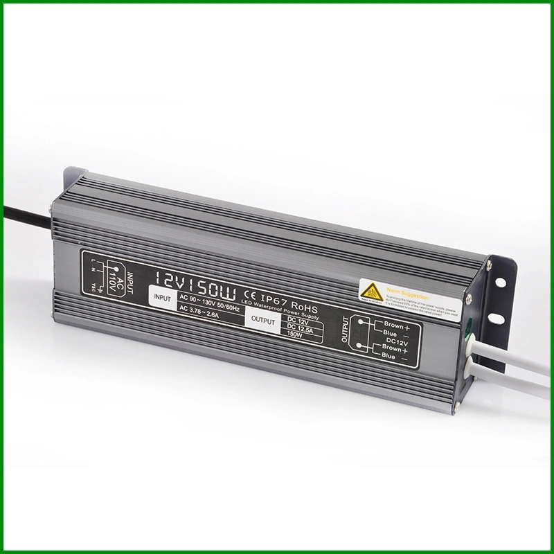 Piscina impermeável IP67 150W DC12V LED Transformador de alimentação de comutação