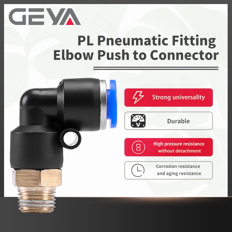 Pl Pneumatic Plastic Quick Fitting Elbow Fitting Push to Connector Air Hose