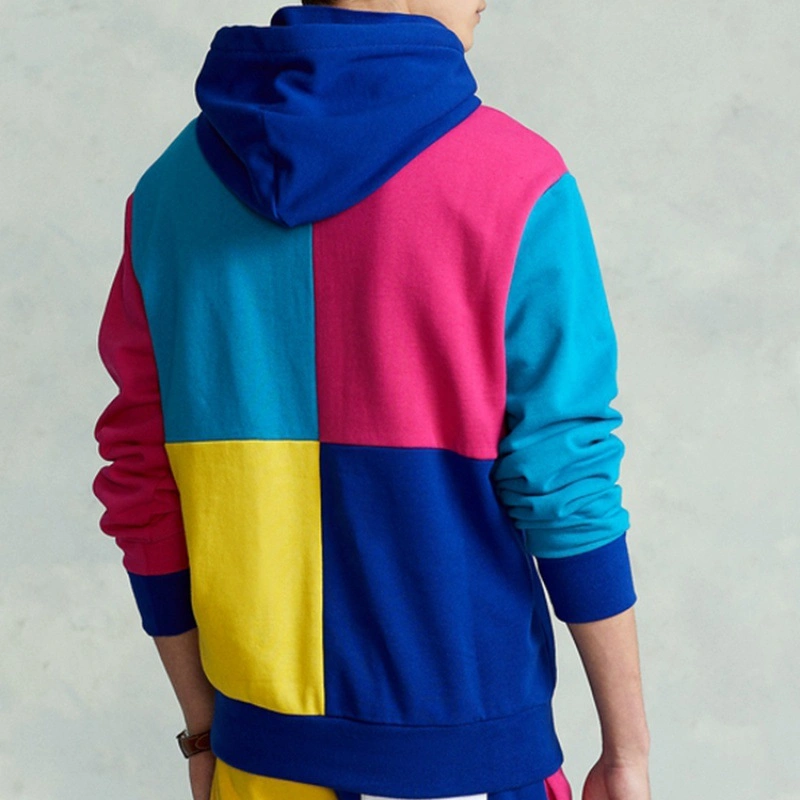 Pull à capuche en coton multicolore personnalisé avec logo personnalisé