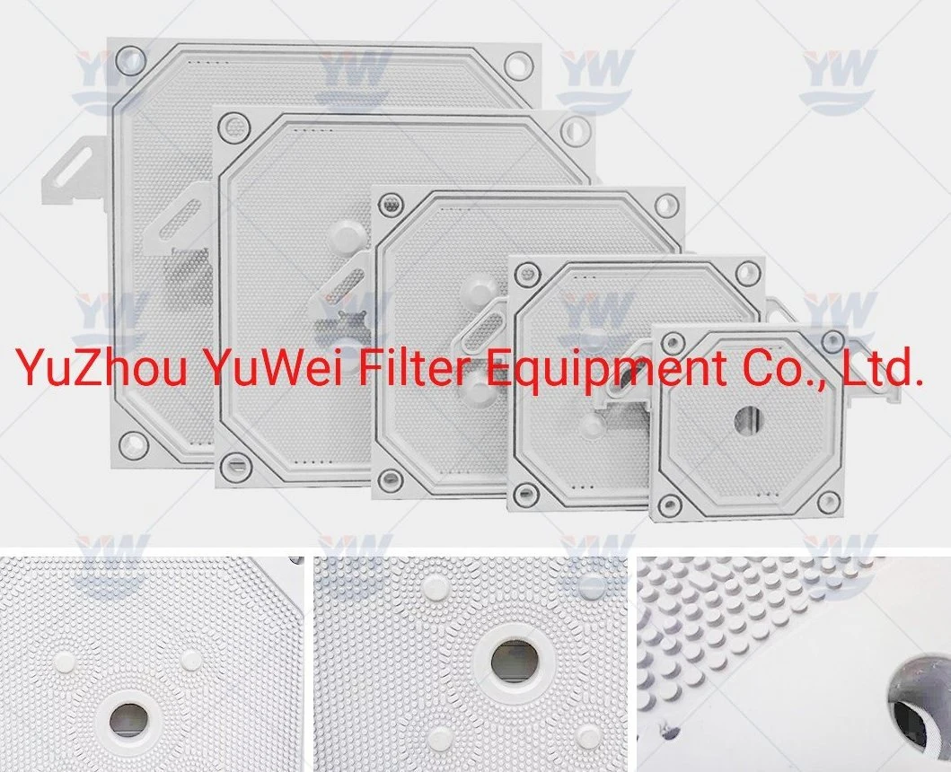 Yuwei Material PP/cámara de la membrana de alta presión de la placa de filtro tipo/marco