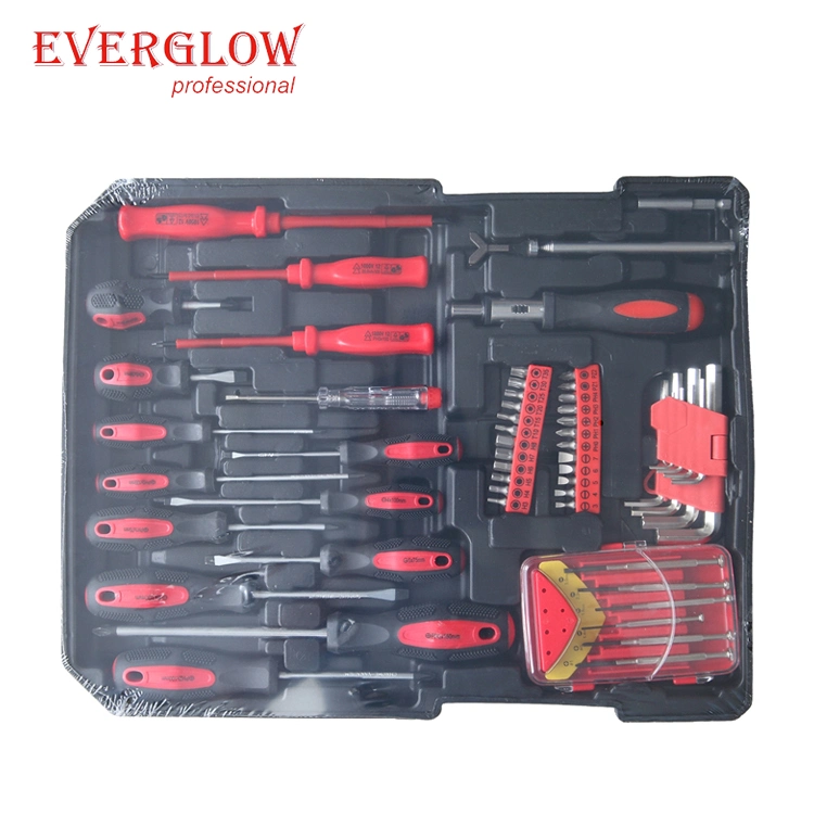 186PCS Professional Aluminium Trolley Case Hand Tool Kits