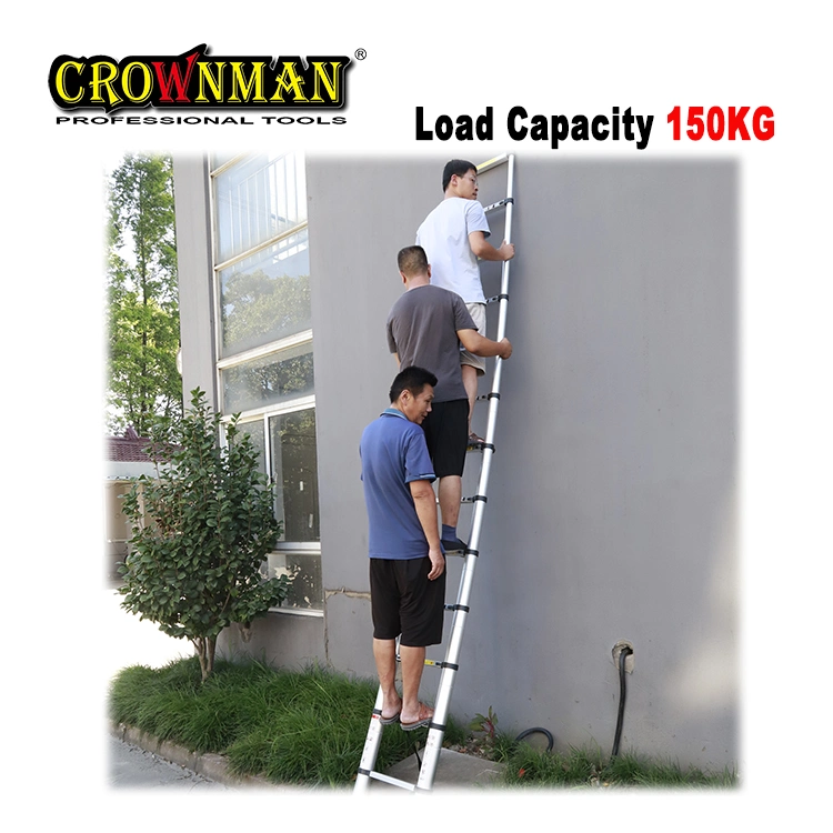 Crownman Decoration Tools, 3.8m 13 Steps Aluminium Alloy Multipurpose Telescopic Foldable Ladder with Joint with CE