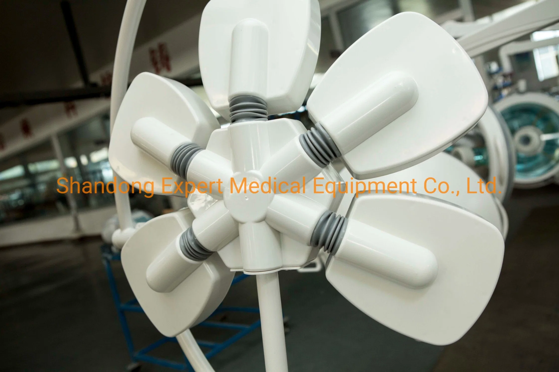 Medical Double Dome Ceiling Mounted Surgical Shadowless LED Operating Light with Camera Hospital