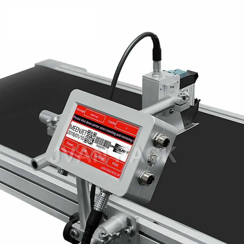 MX1 LCD Touch Screem impresora de codificación de inyección de tinta térmica en línea para Impresión de envoltura retráctil