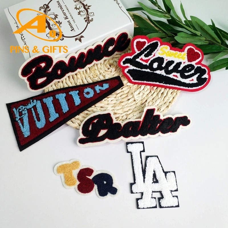 3D Chenille Embroidery Badge Iron on Towel Custom Wholesale/Supplier Large Small Chenille Patches by Antom Enterprises for Hat