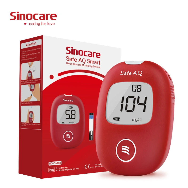 Sinocare Glucose Meter Diabetes Testing Machine Glucometer Blood Glucose Meter and Test Strips Price