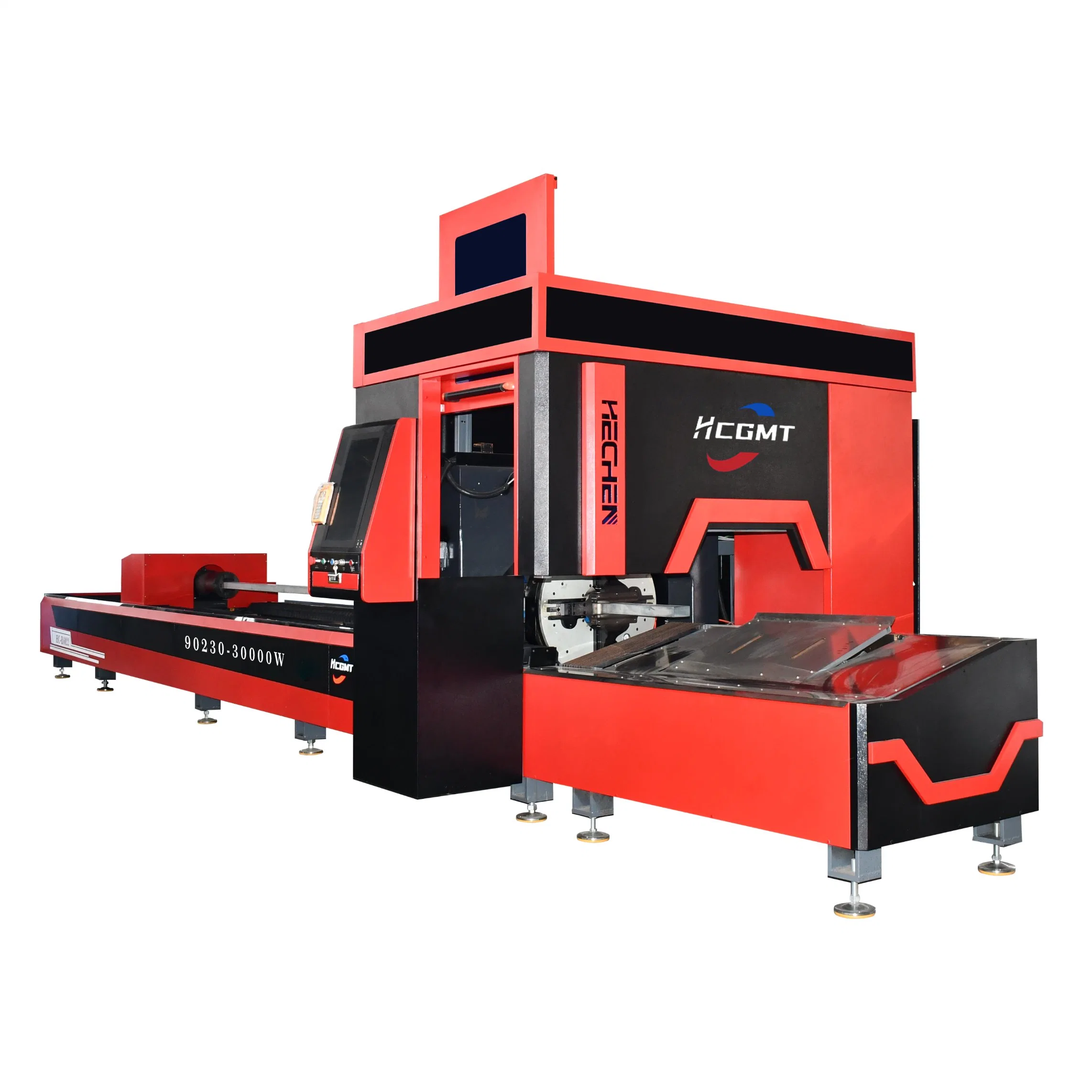 Hcgmt&reg; 9m/230mm/30000W Machine de découpe laser de tuyaux en acier sans soudure CNC Machinerie industrielle Tour