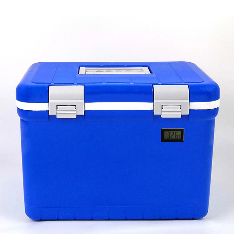 28L Sample Safe Transport Box/Temperature Display/Long-Term Temperature Control, Smart Blood Specimen Transport Cooling Case Medical Sample Storage Cool Box