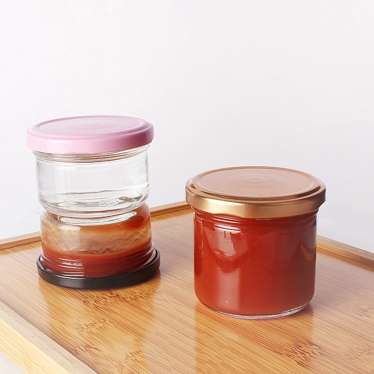 En Stock Jam de vidrio Jar 80ml 100ml 150ml de comida vidrio