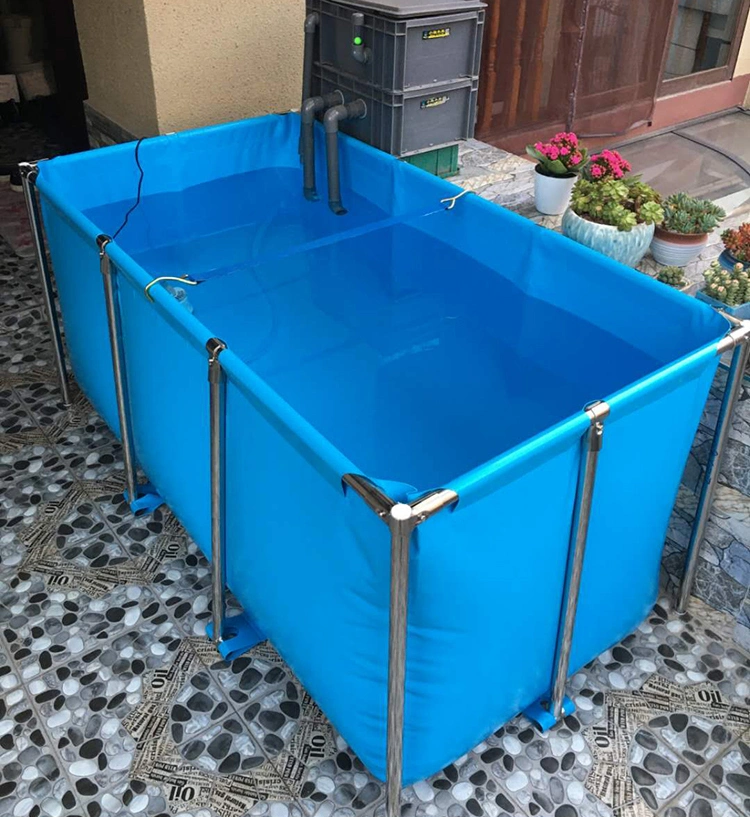 Plegable Collapsible forma redonda estanque de peces tanque de cultivo para peces Alimentación