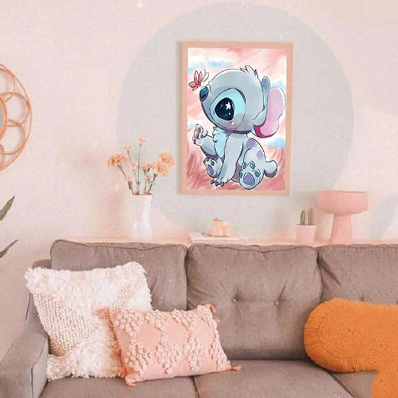 Pink Cartoon Diamond Painting Full Drill Round Drill Products DIY Funny Products with Canvas