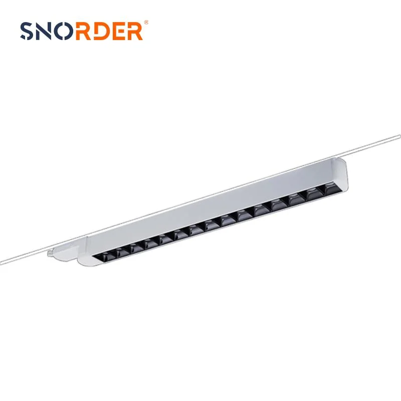 Luz de pista linear LED areia moderna e atacado preto 3000 K única Cor Linear