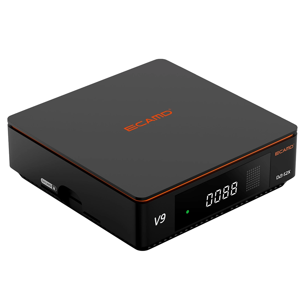 2024 Nuevo TV Box Ecamd V9 H. 265 DVB-S2 /S2X WiFi incorporado para el mercado europeo