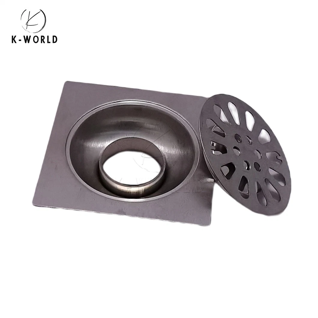 K-World Invisible Shower Drain Wholesale/Supplierr High-Quality Spring-Type Floor Drain China Anti-Rebate Brass Floor Bath Drain