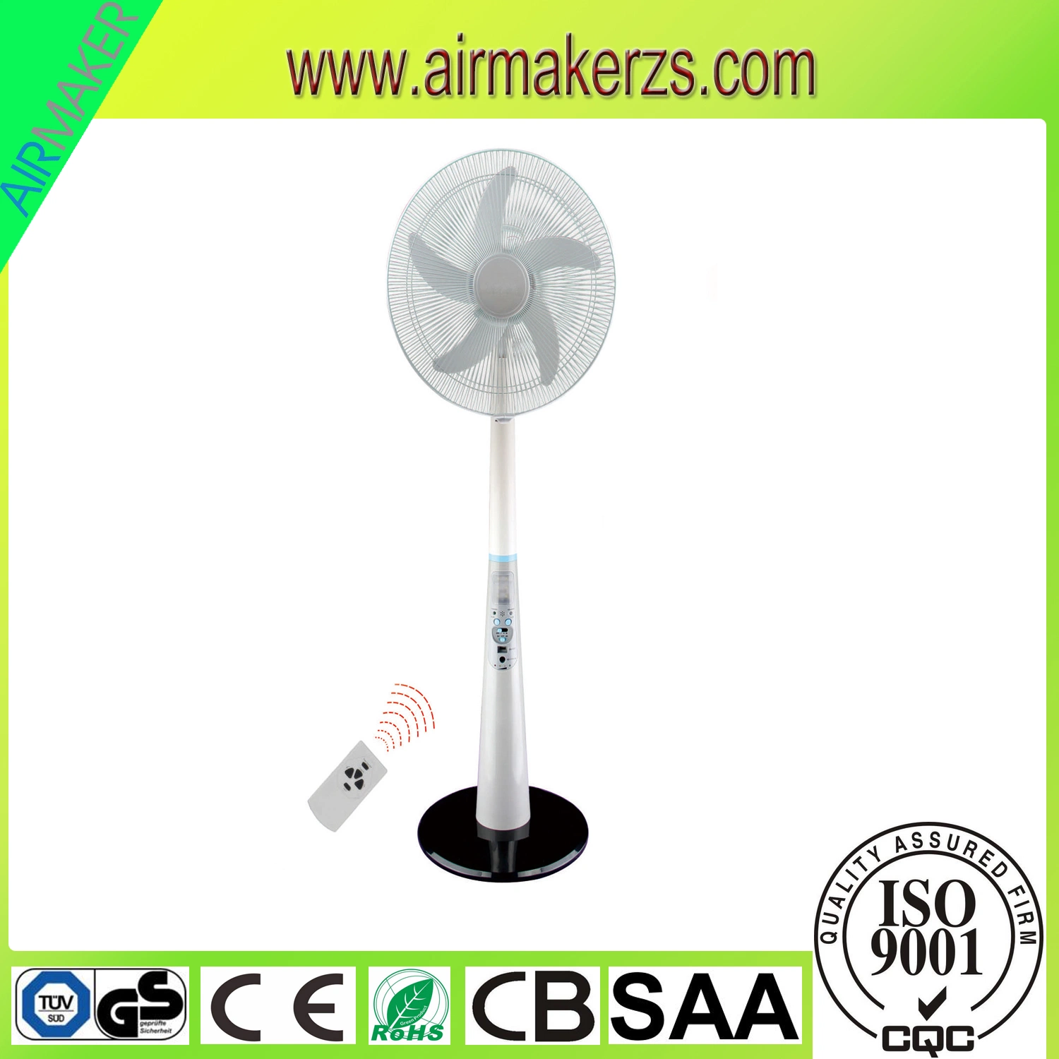 16" AC/DC Rechargeable Emergency Stand Fan with Remote Controller