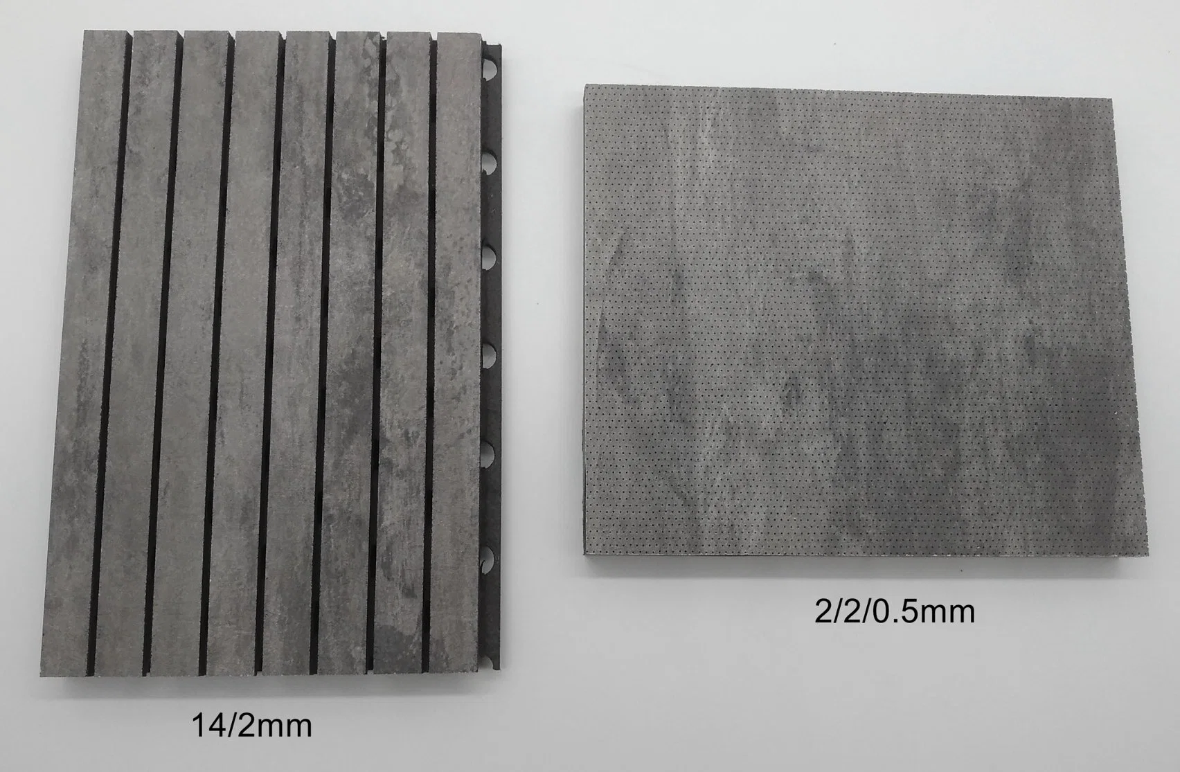 Finition en stratifié béton de panneau acoustique micro-perforé de 2/2/0,5 mm pour l'absorption sonore intérieure.