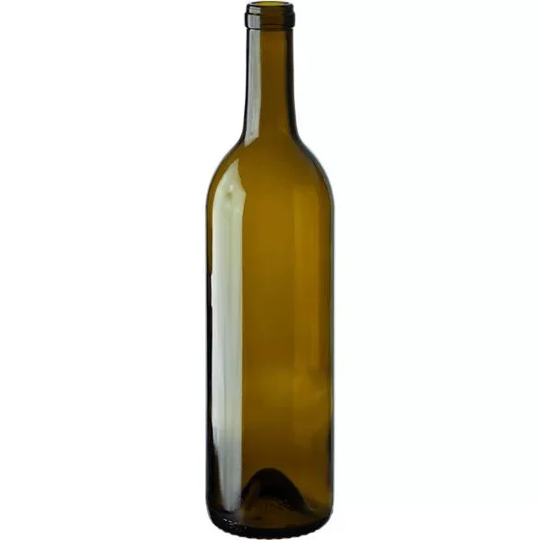 Empty Wine Bottle 750ml Antique Green Punted Bottom Bordeaux Wine Glass Bottles with Cork Lid