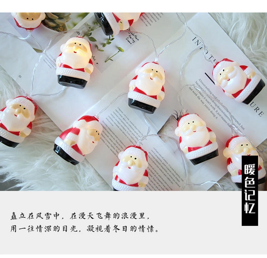 LED Light String Outdoor Waterproof Creative Snowman Light String LED Christmas Day Decorative Color Light String