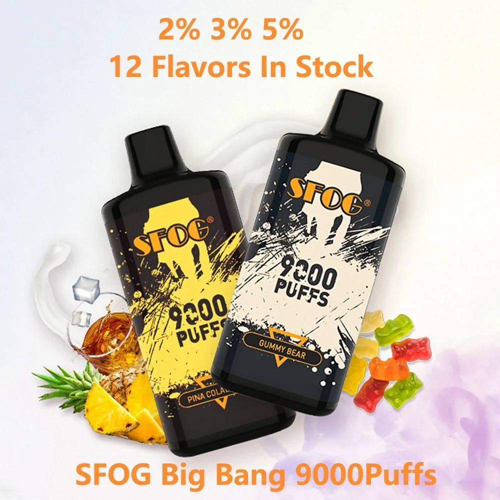 Fabricado en China el precio Mayorista/Proveedor de Amazon me Vape Sfog 9000 Puff Vapes Nicotina Vape desechables recargable una vez Vape