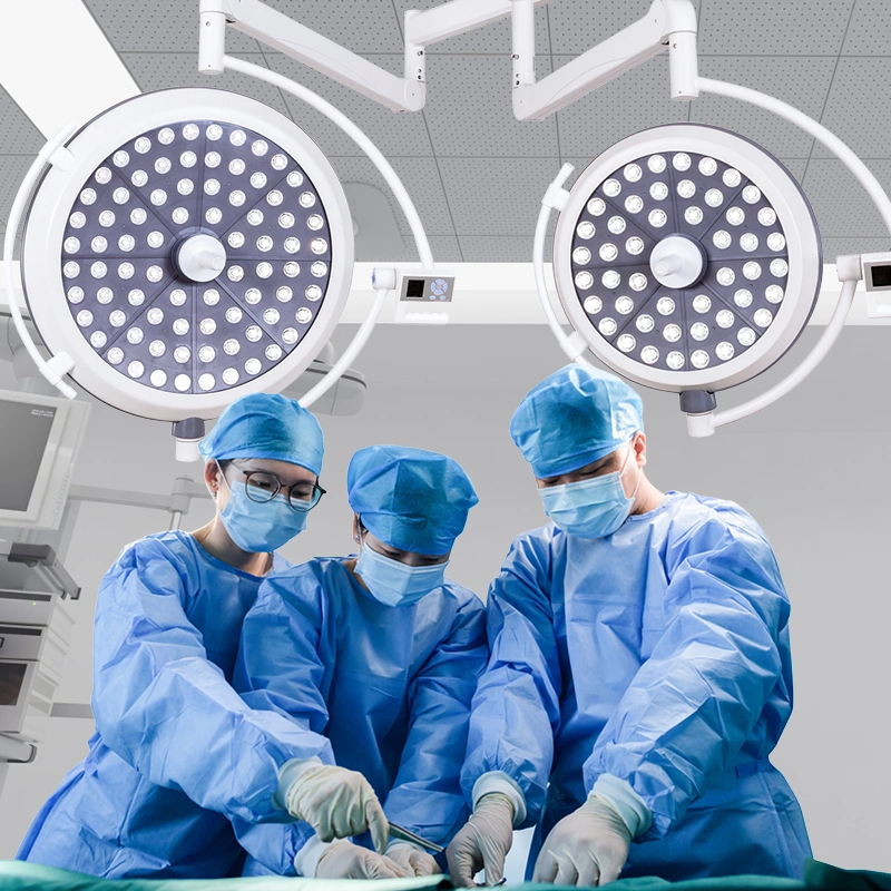 Sk-Lld7050A Saikang Double Dome Plafond sans ombre Lampe d'examen médical chirurgical mobile à LED avec batterie